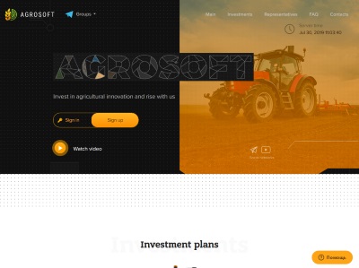 [SCAM] agrosoft.farm - Min 10$ (10% daily 3-4% Daily) RCB 80% Agrosoft.farm