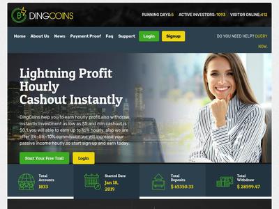 [SCAM] dingcoins.com - Min 5$ (hourly for 70 hours) RCB 80% Dingcoins.com