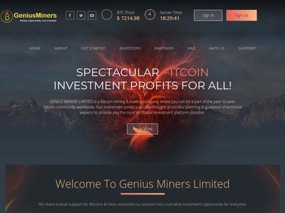 [SCAM] geniusminers.com - Min 5$ (Hourly For 48 Hours) RCB 80% Geniusminers.com