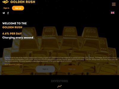 [SCAM] goldenrush.cc - Min 5$ (4.6% per Day) RCB 80% Goldenrush.cc