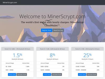 [SCAM] minerscrypt.com - Min 5$ (Hourly For 96 Hours) RCB 80% Minerscrypt.com