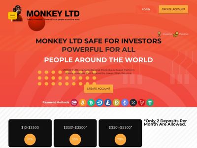 [SCAM] monkey.investments - Min 10$ (Daily For 2 Days) RCB 80% Monkey.investments