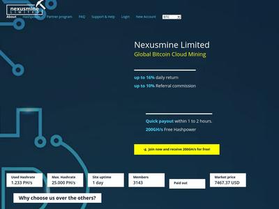 [SCAM] nexusmine.net - Free 200GH/s Hashpower Nexusmine.net